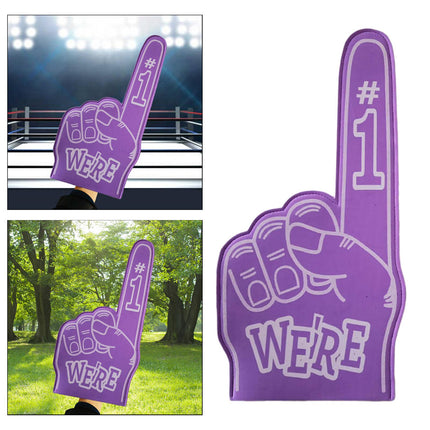 Giant Foam Finger Giant Foam Hand Gloves for Party School Outdoor Activities Purple
