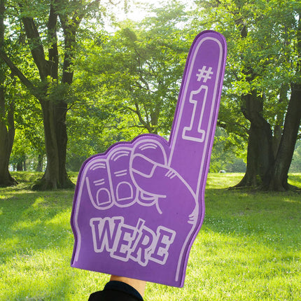 Giant Foam Finger Giant Foam Hand Gloves for Party School Outdoor Activities Purple