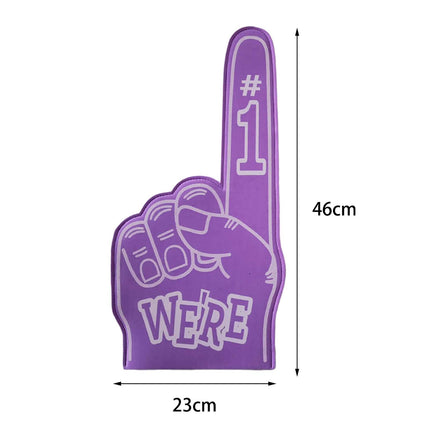 Giant Foam Finger Giant Foam Hand Gloves for Party School Outdoor Activities Purple
