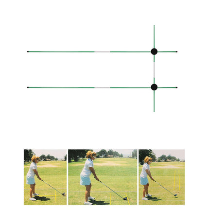2x Golf Alignment Stick Putting Golf Alignment Rod for Practice Gym Exercise Red