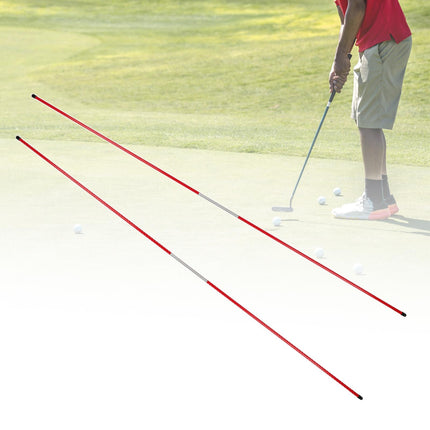 2x Golf Alignment Stick Putting Golf Alignment Rod for Practice Gym Exercise Red