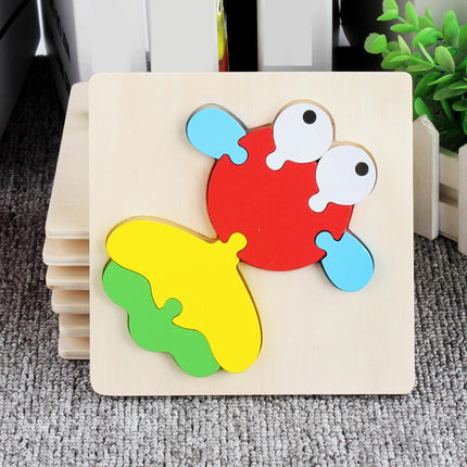 Crofta Animal Puzzle Jigsaw Building Blocks Shape Puzzle Animal Game Toy Gifts goldfish