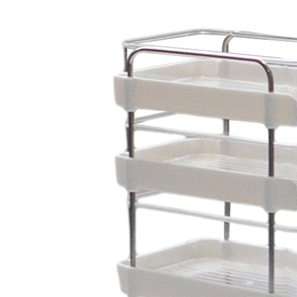 1:6 Dollhouse Miniature 4 Tier Rolling Cart for DIY Projects Building  White
