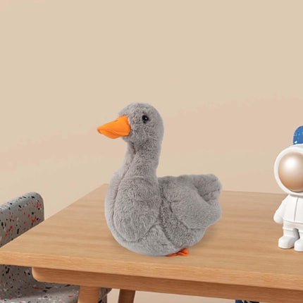Crofta Animal Plush Toy Duck Plush Doll Soft Toy for Party Bedroom Living Room Gray