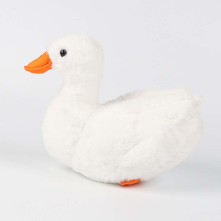 Crofta Animal Plush Toy Duck Plush Doll Soft Toy for Party Bedroom Living Room White