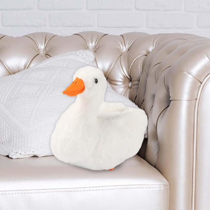 Crofta Animal Plush Toy Duck Plush Doll Soft Toy for Party Bedroom Living Room White
