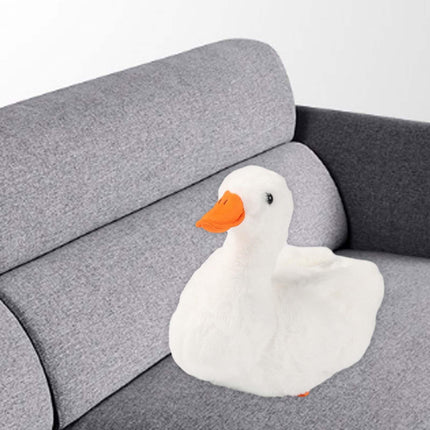 Crofta Animal Plush Toy Duck Plush Doll Soft Toy for Party Bedroom Living Room White
