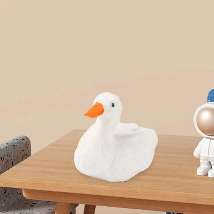 Crofta Animal Plush Toy Duck Plush Doll Soft Toy for Party Bedroom Living Room White