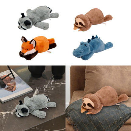 Crofta Animal Plush Toy Cute Animals Stuffed Pillow for Kids Birthday Gifts Raccoon