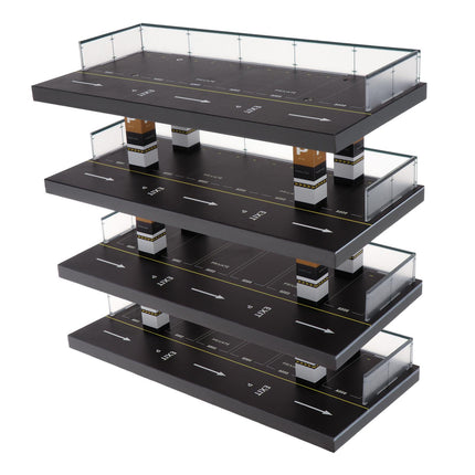 Crofta 1/64 Diecast Car Display Case Protection for Toy Cars Model Collectors Gifts Black 4 Tiers