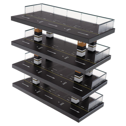 Crofta 1/64 Diecast Car Display Case Protection for Toy Cars Model Collectors Gifts Black 4 Tiers
