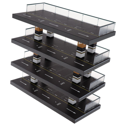 Crofta 1/64 Diecast Car Display Case Protection for Toy Cars Model Collectors Gifts Black 4 Tiers