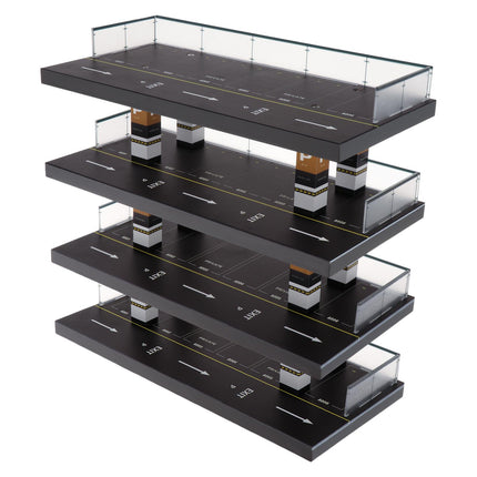 Crofta 1/64 Diecast Car Display Case Protection for Toy Cars Model Collectors Gifts Black 4 Tiers