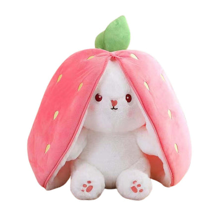 Crofta Animal Plush Toy Women Girls Gifts Soft Rabbit Toy for Children Adults Girls 25cm Strawberry Rabbit