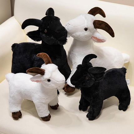 Crofta Animal Plush Toy Animal Toy Realistic Sheep Plush Toy for Holidays Home Couch black and S