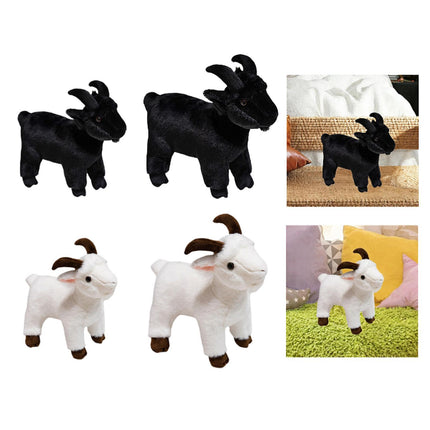 Crofta Animal Plush Toy Animal Toy Realistic Sheep Plush Toy for Holidays Home Couch black and S
