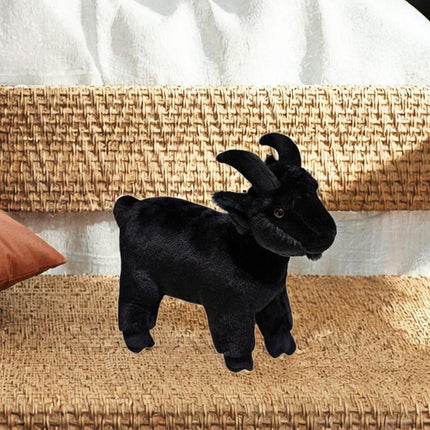 Crofta Animal Plush Toy Animal Toy Realistic Sheep Plush Toy for Holidays Home Couch black and M