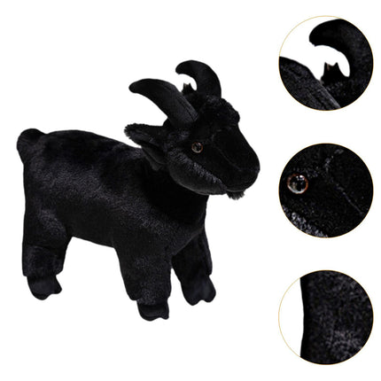 Crofta Animal Plush Toy Animal Toy Realistic Sheep Plush Toy for Holidays Home Couch black and M