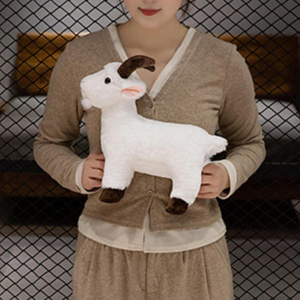 Crofta Animal Plush Toy Animal Toy Realistic Sheep Plush Toy for Holidays Home Couch white and S