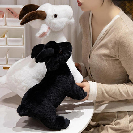 Crofta Animal Plush Toy Animal Toy Realistic Sheep Plush Toy for Holidays Home Couch white and M