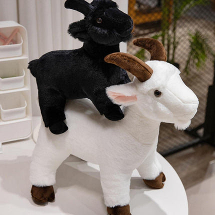 Crofta Animal Plush Toy Animal Toy Realistic Sheep Plush Toy for Holidays Home Couch white and M