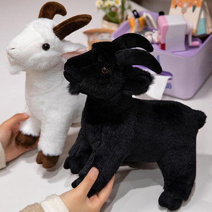Crofta Animal Plush Toy Animal Toy Realistic Sheep Plush Toy for Holidays Home Couch white and M