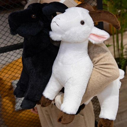 Crofta Animal Plush Toy Animal Toy Realistic Sheep Plush Toy for Holidays Home Couch white and M