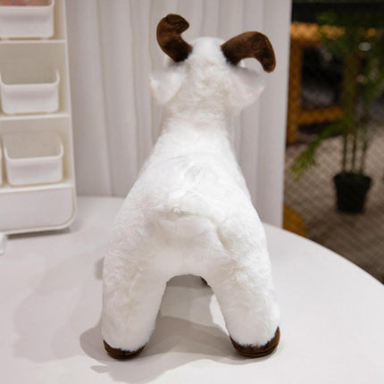 Crofta Animal Plush Toy Animal Toy Realistic Sheep Plush Toy for Holidays Home Couch white and M
