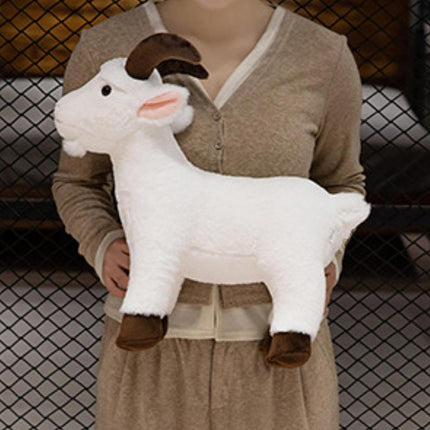 Crofta Animal Plush Toy Animal Toy Realistic Sheep Plush Toy for Holidays Home Couch white and M