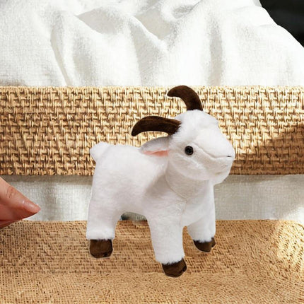 Crofta Animal Plush Toy Animal Toy Realistic Sheep Plush Toy for Holidays Home Couch white and M