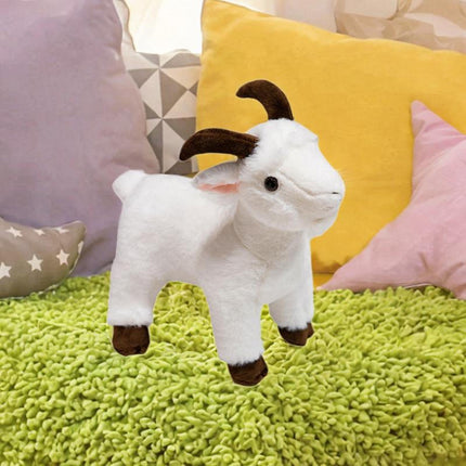 Crofta Animal Plush Toy Animal Toy Realistic Sheep Plush Toy for Holidays Home Couch white and M