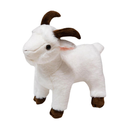 Crofta Animal Plush Toy Animal Toy Realistic Sheep Plush Toy for Holidays Home Couch white and M