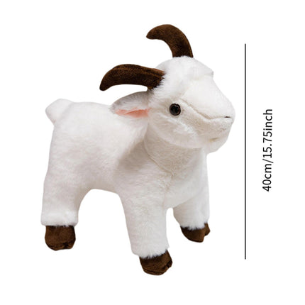 Crofta Animal Plush Toy Animal Toy Realistic Sheep Plush Toy for Holidays Home Couch white and M