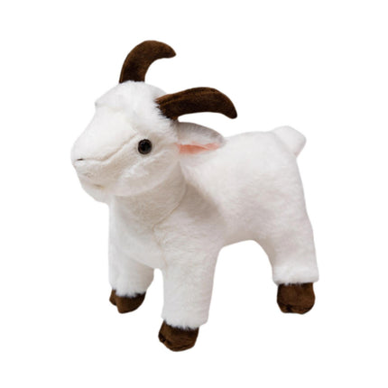 Crofta Animal Plush Toy Animal Toy Realistic Sheep Plush Toy for Holidays Home Couch white and M