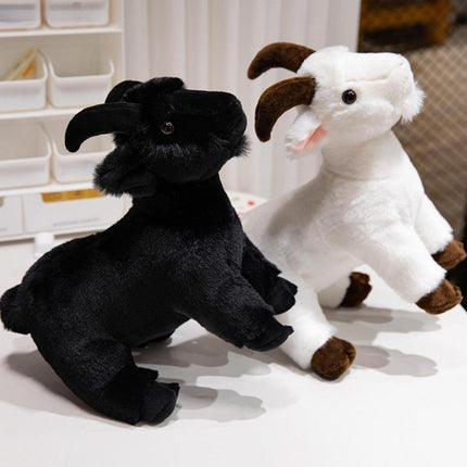 Crofta Animal Plush Toy Animal Toy Realistic Sheep Plush Toy for Holidays Home Couch white and M