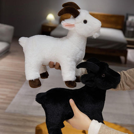 Crofta Animal Plush Toy Animal Toy Realistic Sheep Plush Toy for Holidays Home Couch white and M