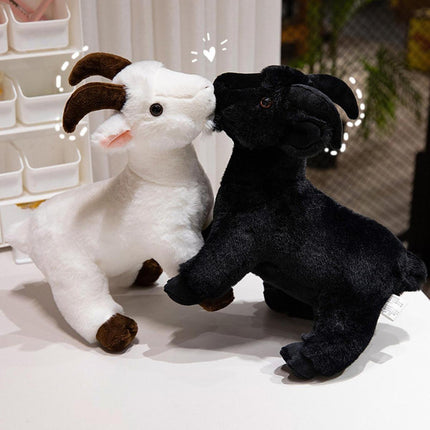 Crofta Animal Plush Toy Animal Toy Realistic Sheep Plush Toy for Holidays Home Couch white and M