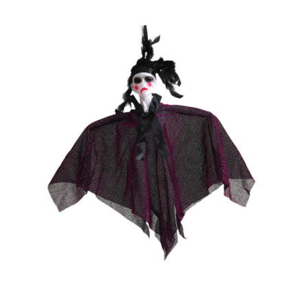 Crofta Halloween Hanging Ghost Decor for Backyard Party Supplies Outdoor and Indoor Black