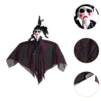 Crofta Halloween Hanging Ghost Decor for Backyard Party Supplies Outdoor and Indoor Black