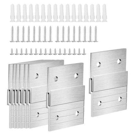 Crofta 8 Pairs French Cleat Picture Hanger Sturdy for Wall Painting Artwork Cabinet