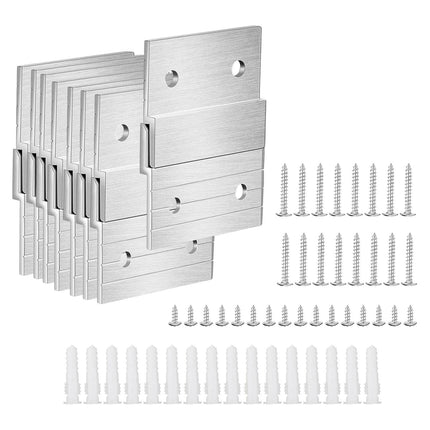 Crofta 8 Pairs French Cleat Picture Hanger Sturdy for Wall Painting Artwork Cabinet