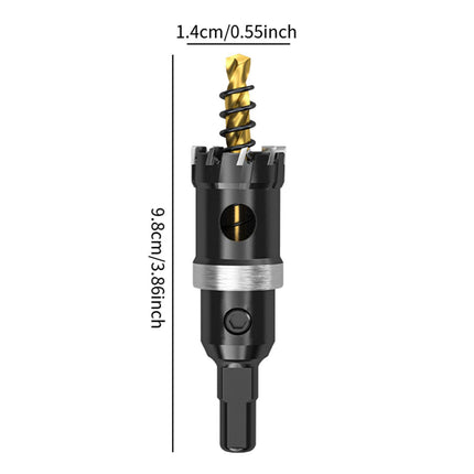 Saw Bit Hole Cutter for Stainless Steel Metal Aluminum Alloy 14mm