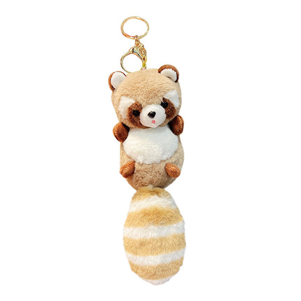 Crofta Animal Plush Toy Keychain Stuffed Animal Key Chain for Car Key Creative Gift Brown