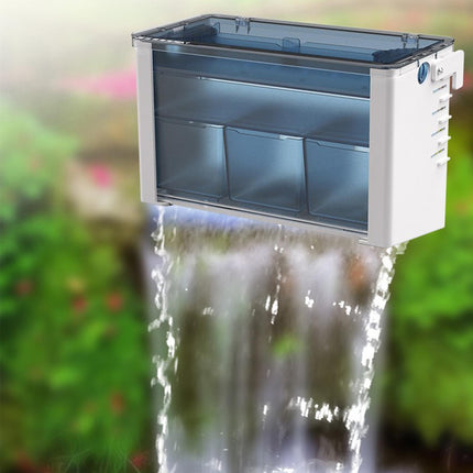 Aquarium Filter Box Quiet Waterfall Flow Filter Box for Fish Tank Amphibians 24cmx12.5cmx16cm