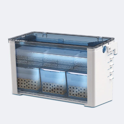 Aquarium Filter Box Quiet Waterfall Flow Filter Box for Fish Tank Amphibians 24cmx12.5cmx16cm