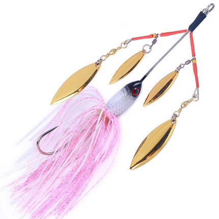 5Pcs Fishing Lures Spinnerbait Metal Fishing Tackle for Crappie Bass Walleye