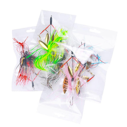5Pcs Fishing Lures Spinnerbait Metal Fishing Tackle for Crappie Bass Walleye