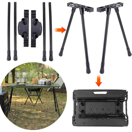 Crofta Folding Table Legs DIY Foldable Desk Legs for Laptop Desk Coffee Table Bench 2 Pair