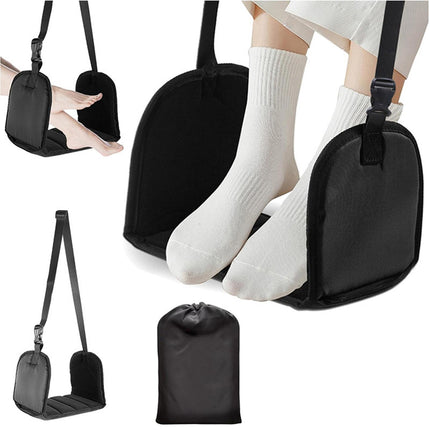Crofta Foot Heel Hammock Travel Portable Airplane Footrest for Train Office without Eye Mask
