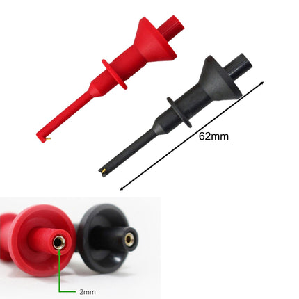 2Pcs IC Grabber Insulated Lightweight Flexible Practical Test Hook Clip 2mm